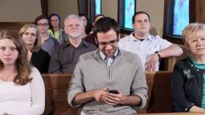 Just because your kid's on his phone doesn't mean he isn't praying