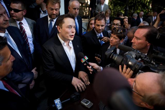 Elon Musk in Nevada after announcing his plan to build a Tesla Gigafactor in the State. Credit: Max Whittaker/Getty Images