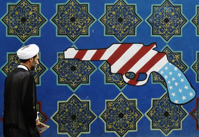 An anti-U.S. mural outside the former U.S. Embassy in Iran. Credit: Majid Saeedi/  Getty