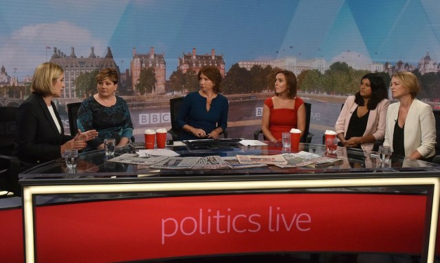 The relaunched 'Politics Live' on the BBC. Credit: BBC/ Jeff Overs