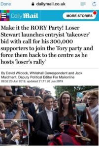 Danielle Boxall, right, with Rory Stewart