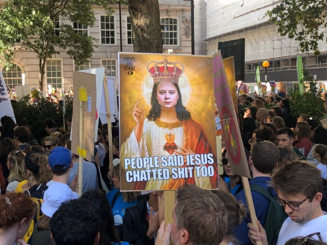 A banner from the Climate protest last weekend  (Getty)