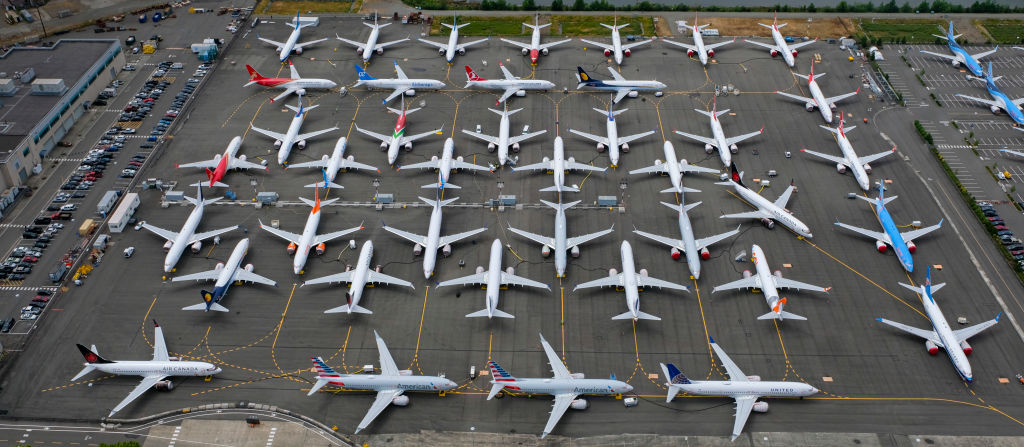 Grounded Boeing Jets. Credit : Stephen Brashear/Getty Images