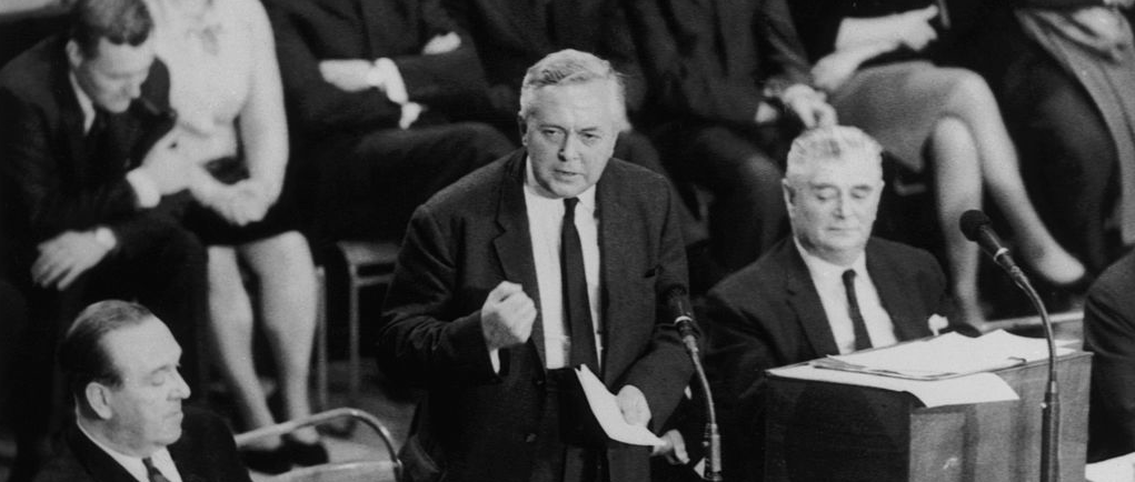 Harold Wilson addresses the Labour Party Conference in Scarborough, 1963