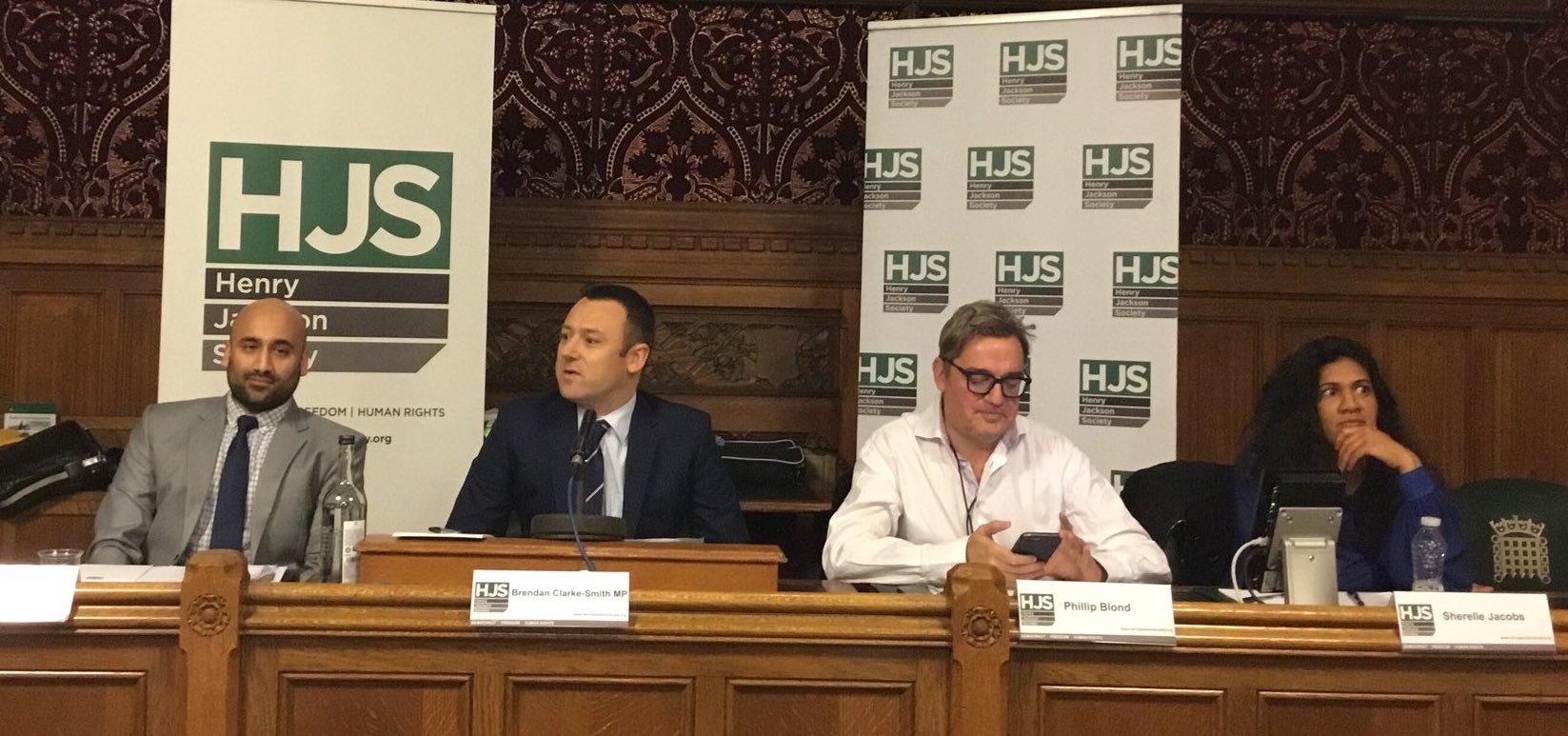 (Left to right) Rakib Ehsan, Brendan Clarke-Smith MP, The Telegraph’s Sherrelle Jacobs and ResPublica’s Philip Blond discussed the priorities for a Red Tory administration in the Commons. Credit: HJS