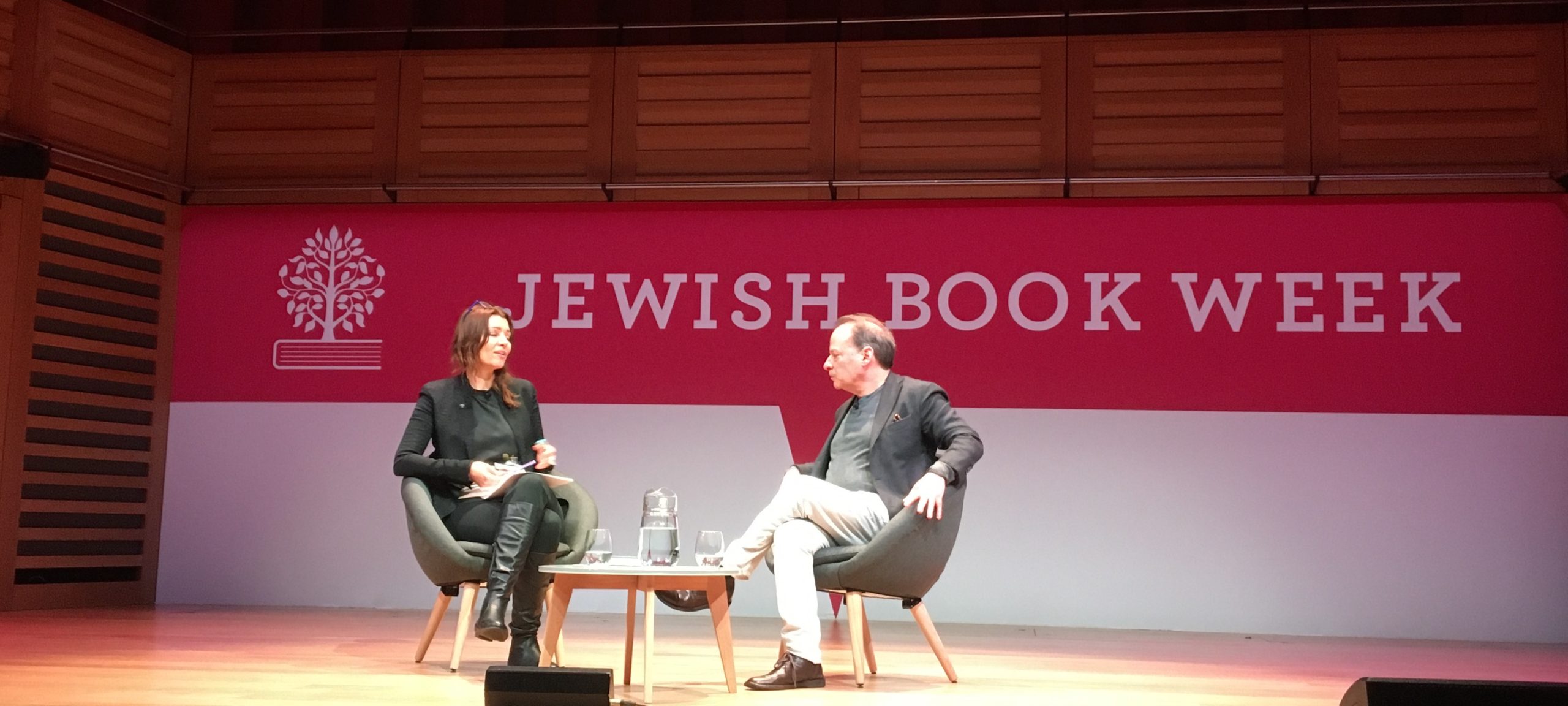 New Yorker writer Adam Gopnik spoke with Elif Shafak at a Jewish Book Week event in King’s Cross this week 