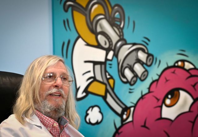 Didier Raoult in his office. Credit: GERARD JULIEN/AFP via Getty Images