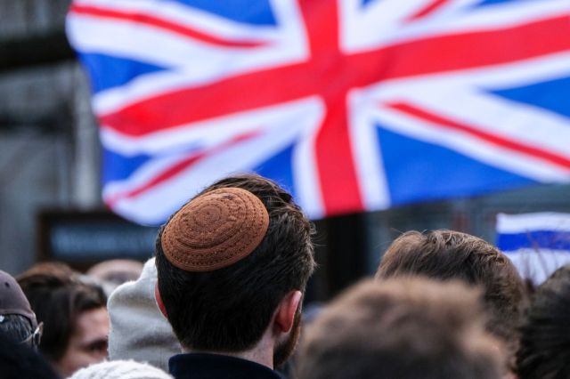 A 2019 Together Against Antisemitism rally in Parliament Square. Credit: Matthew Chattle / Barcroft Media via Getty Images