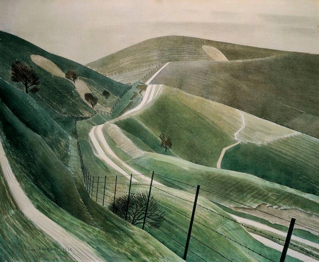 Chalk paths, by Eric Ravilious. Credit: DeAgostini/Getty Images