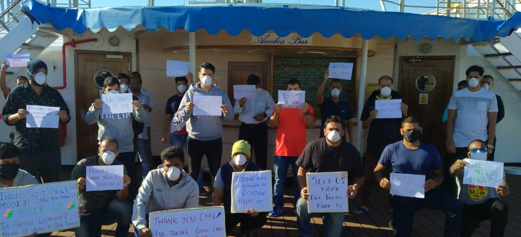 The stranded Indian seafarers at Tilbury Docks