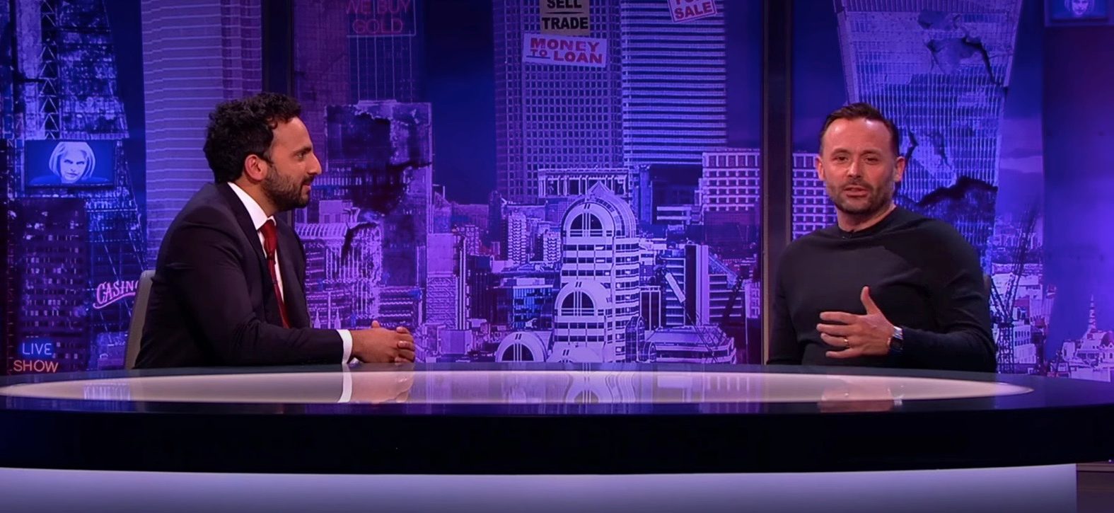 Geoff Norcott (right) on The Mash Report. Credit : YouTube