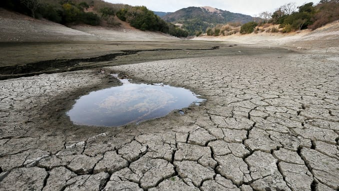 The Almaden Reservoir in San Jose, Calif., 2014