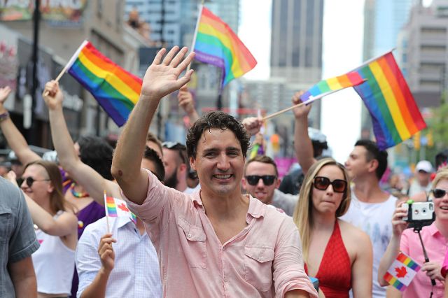 Canada's pm loves Pride. But a new law to protect gay people could have unintended consequences. Credit: Steve Russell/Getty