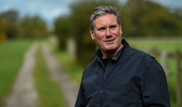Keir Starmer far away from Labour's metropolitan heartlands. (Photo by Finnbarr Webster/Getty Images)