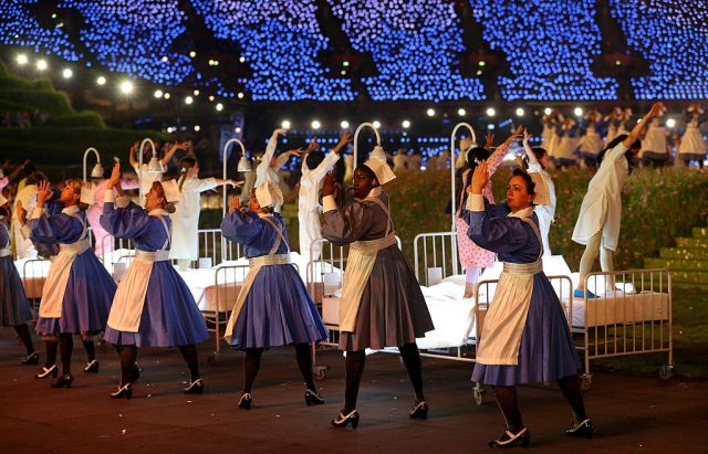 The 2012 Olympic opening ceremony, which celebrated Britain being the only country in Europe with free healthcare, if you only count Belarus and maybe Albania. Photo by Cameron Spencer/Getty Images