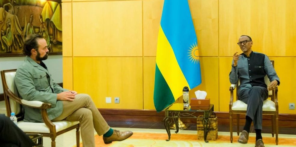 Baron Lebedev interviews Rwandan president Paul Kagame. Credit: The Independent 