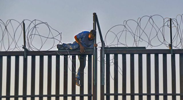 The border with Mexico.  Credit: Nick Ut/Getty