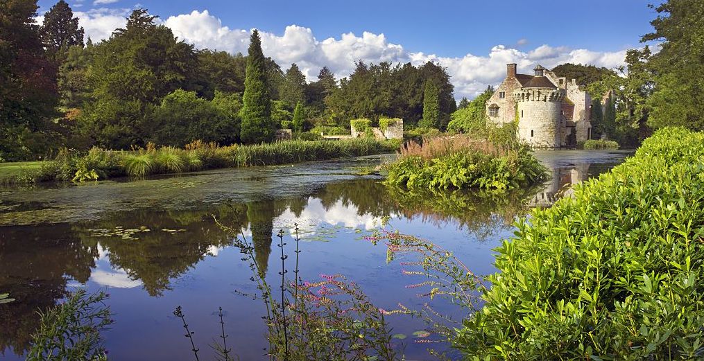 Scotney Old Castle, an English country house built by Roger Ashburnham in the 14th century.