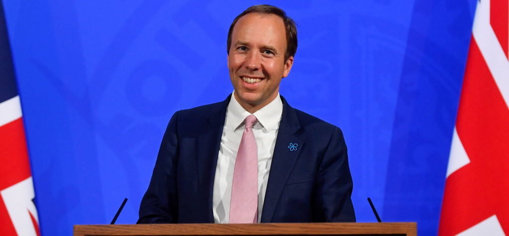 He has slightly less to smile about at that moment. (Photo by Toby Melville - Pool/Getty Images)