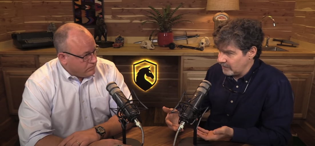 Pierre Kory (L) interviewed by evolutionary biologist Bret Weinstein (R) about ivermectin