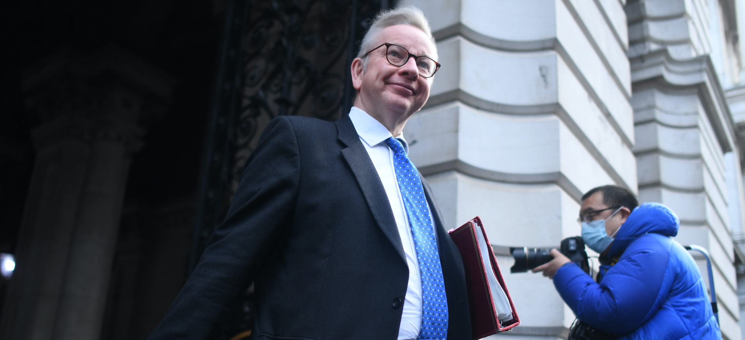 Michael Gove walks down Downing Street. Credit" Getty
