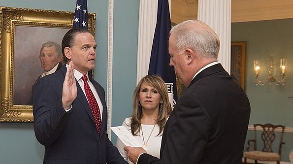 Daniel Foote receives his commission as Special Envoy to Haiti (credit: Getty)