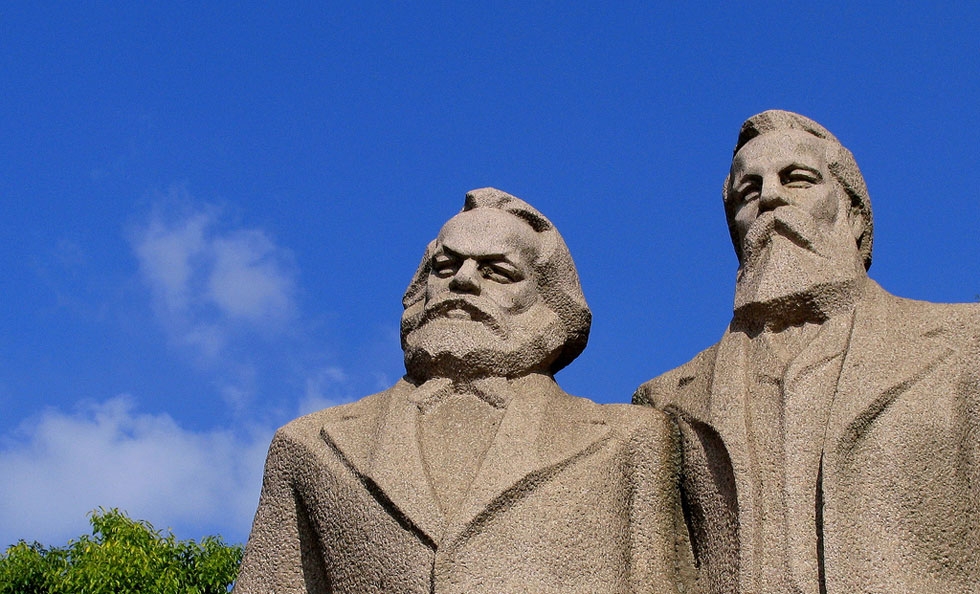 Karl Marx and Friedrich Engels in Shanghai, China.