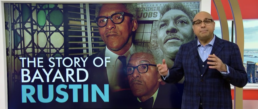 Screengrab of MSNBC's Bayard Rustin segment. Credit: MSNBC