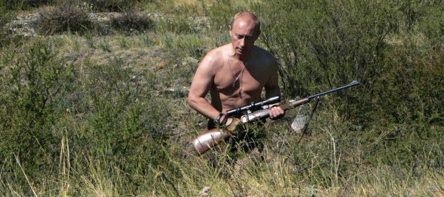 Did John Mearsheimer make Putin take his shirt off? Credit: DMITRY ASTAKHOV/AFP via Getty Images