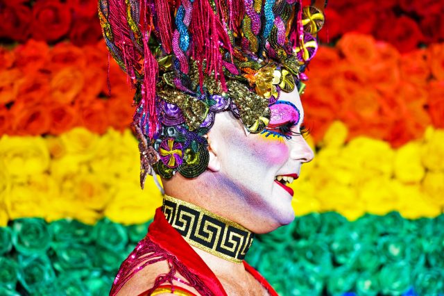 Taylor Mac - "just putting on eyeliner". Credit: Sean Zanni/Patrick McMullan/Getty