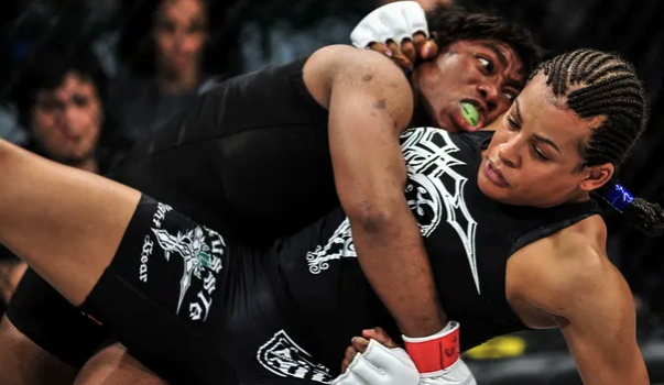 Fallon Fox (R) is the MMA's first openly transgender athlete 