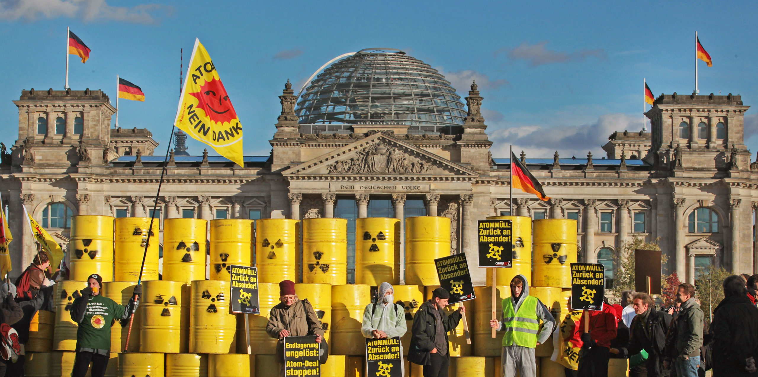 Anti-nuclear protestors in Berlin. Credit: Getty