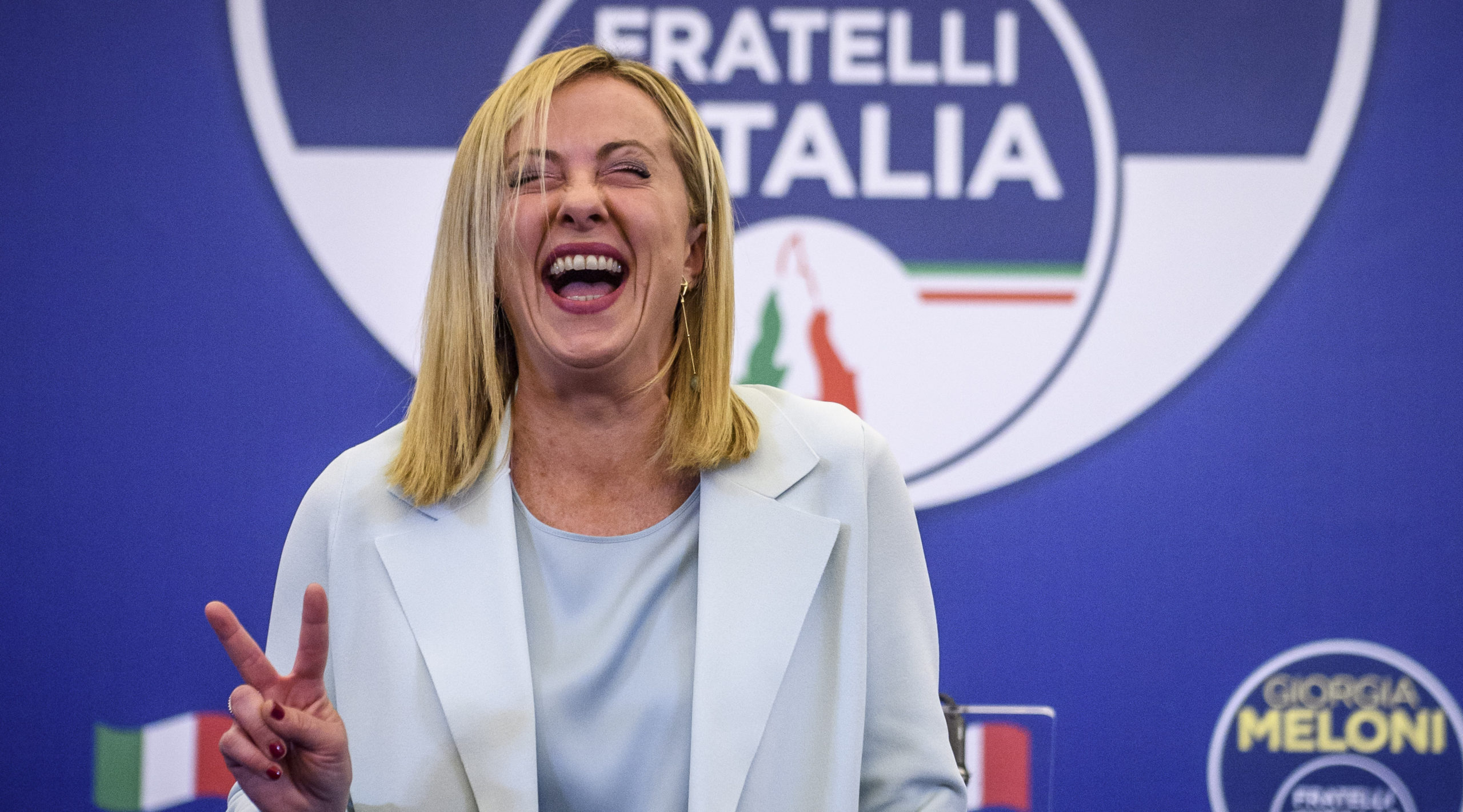Giorgia Meloni is expected to become Italy's first female PM. Credit: Getty