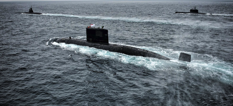 Norwegian submarines during NATO exercise Dynamic Mongoose, July 2020