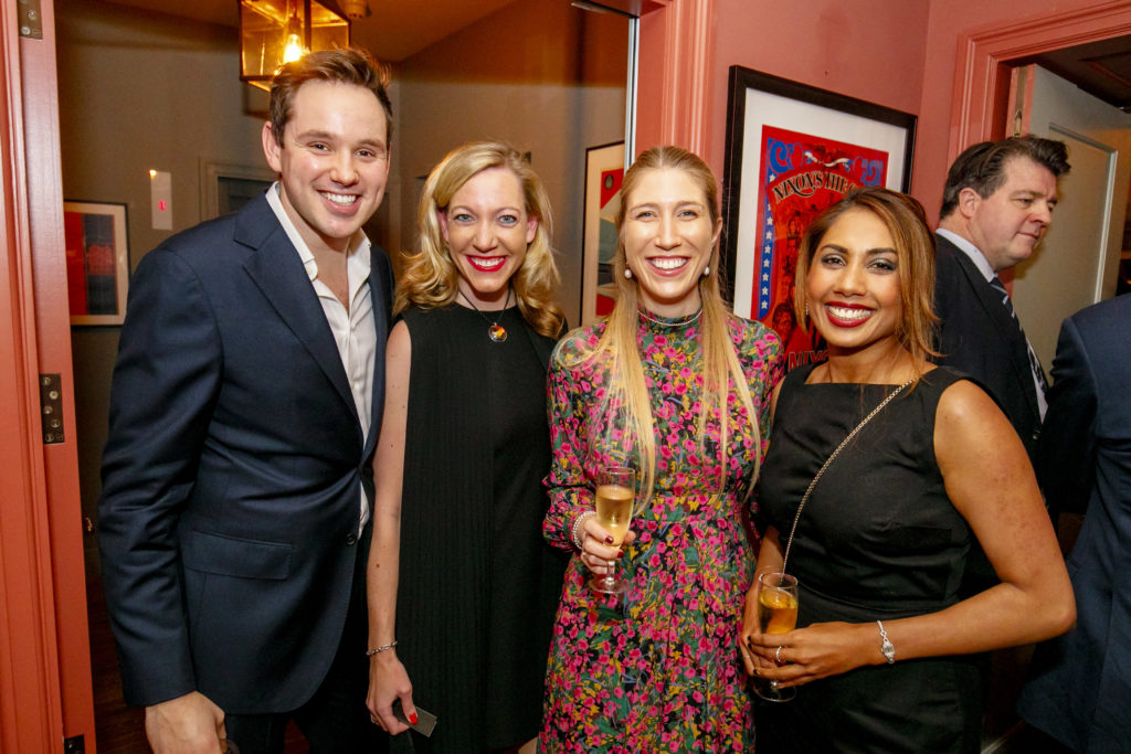 UnHerd COO Sebastian Giraud, Elizabeth Linder, Melanie Price and Latika M Bourne at the launch of UnHerd's new headquarters in Westminster - November, 2022