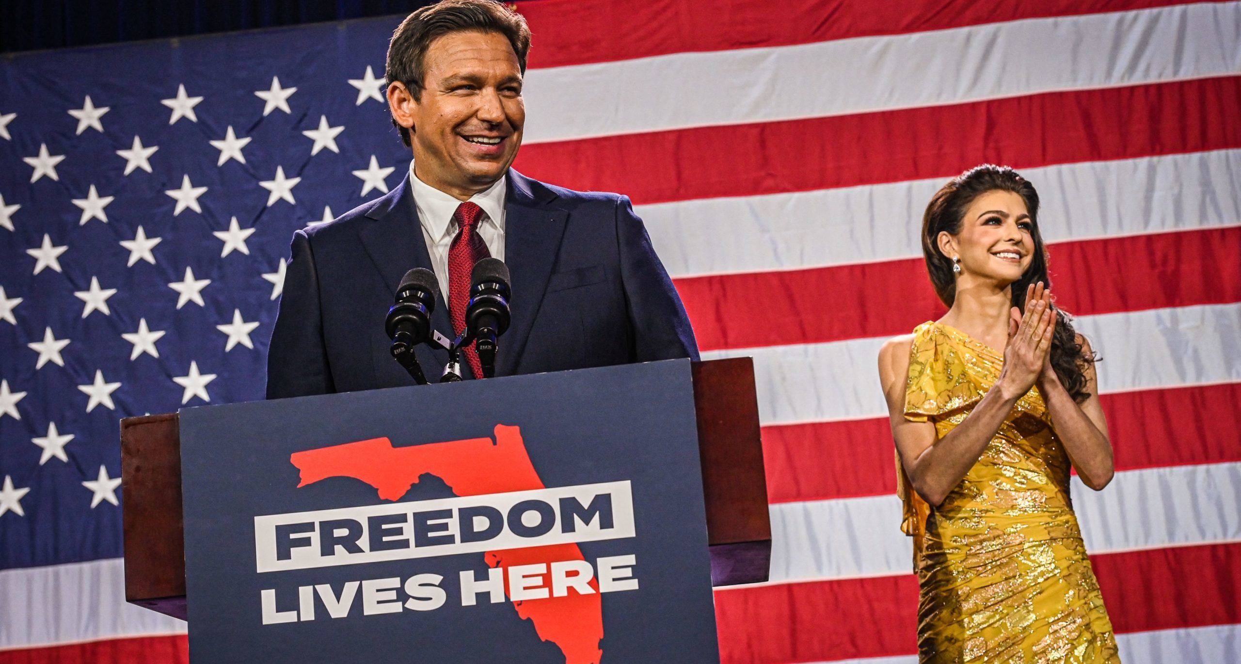 Ron DeSantis on the campaign trail last year. Credit: Getty.