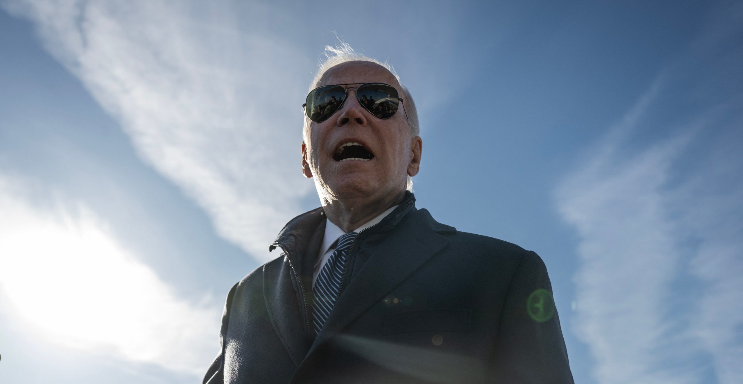 Don't look up, Joe. Credit: Getty.