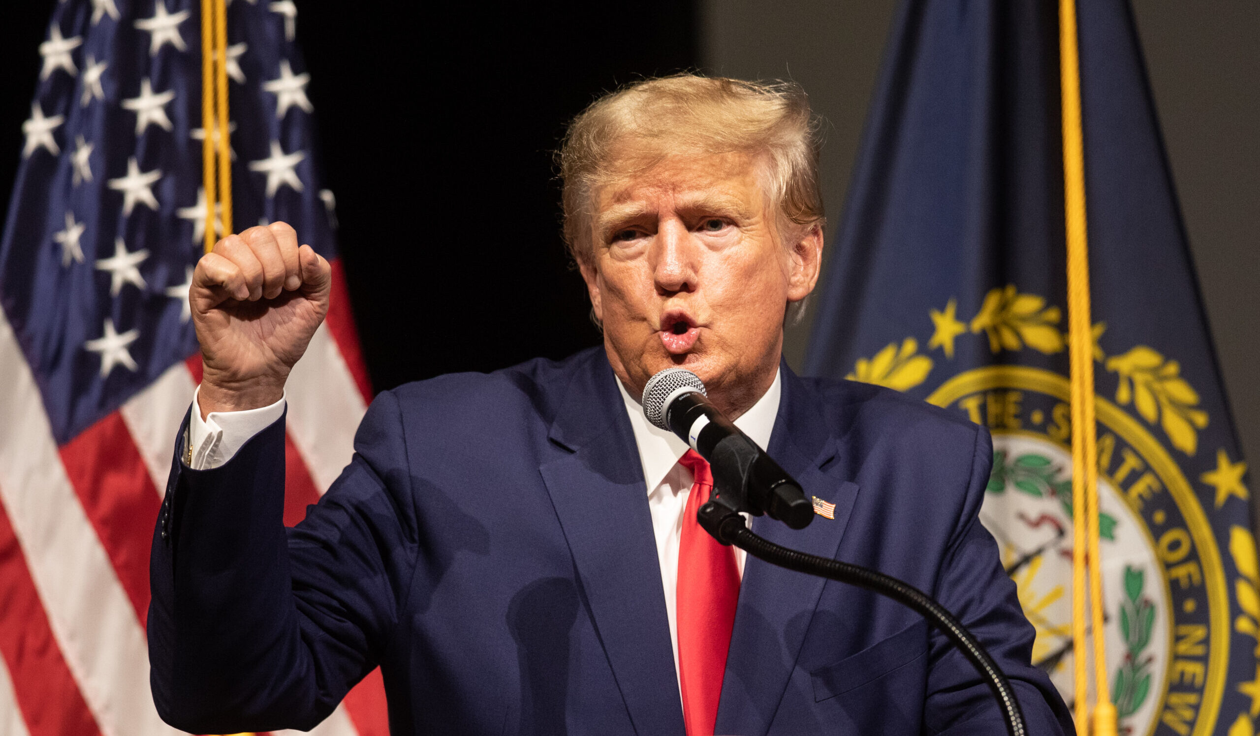 Donald Trump is back on the campaign trail. Credit: Getty