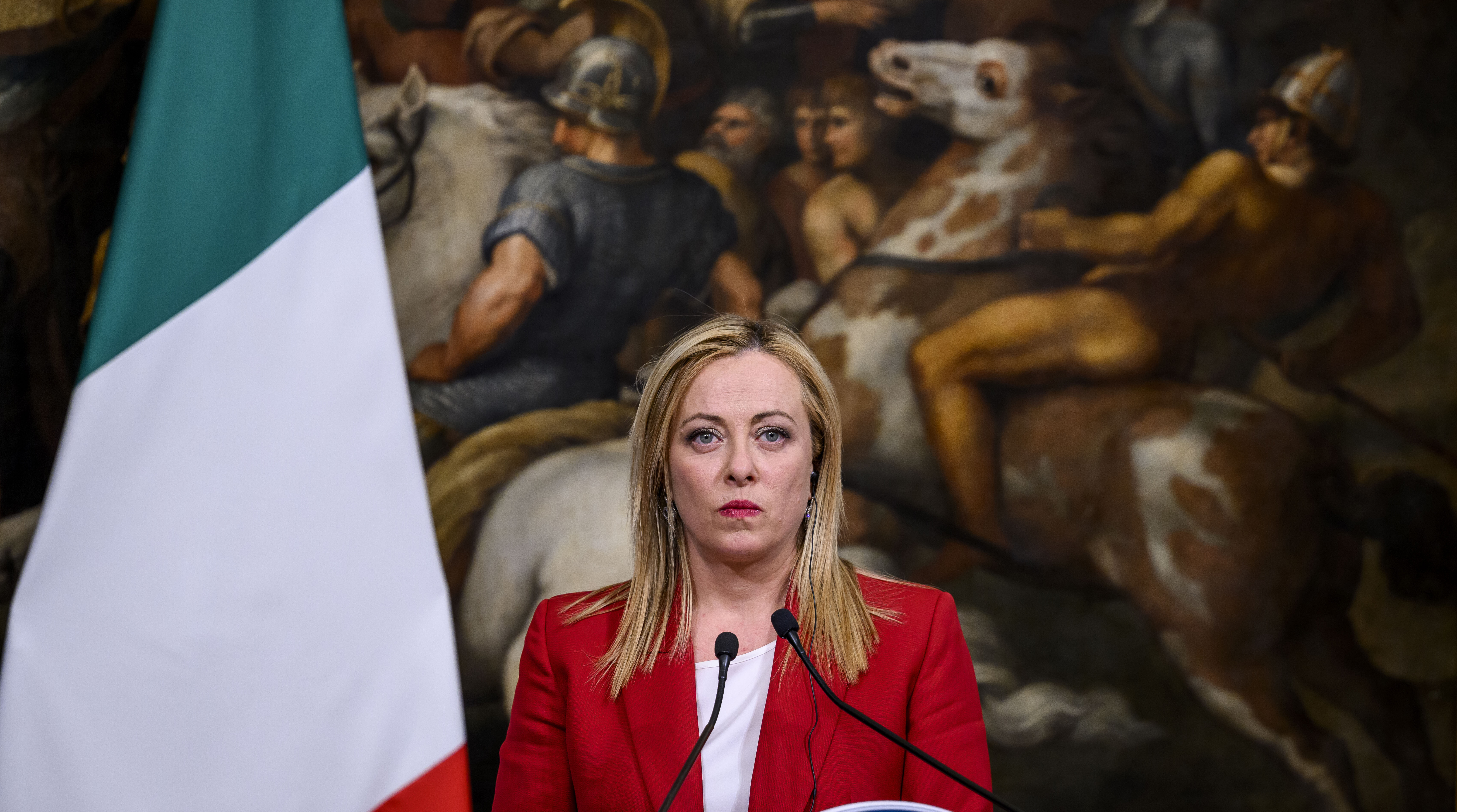 A picture of defiance. Credit: Getty