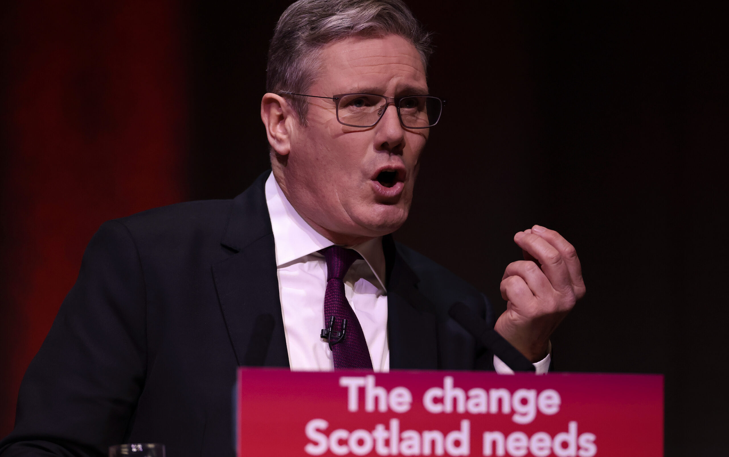 Sir Keir Starmer speaks at the Scottish Labour Party Conference in Edinburgh last month. Credit: Getty