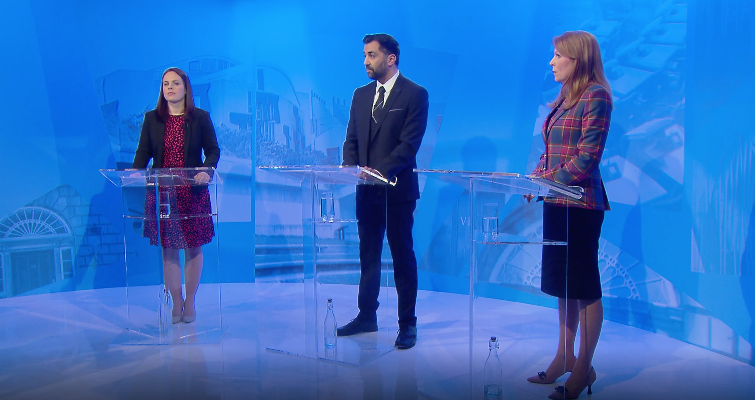 The candidates face off in last night's debate. Source: STV