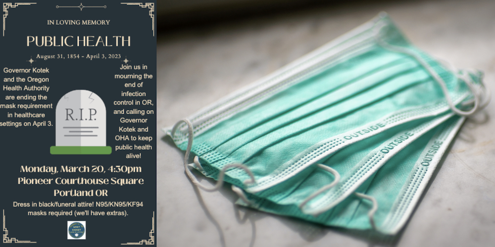 Mask Bloc's ad for the funeral for public health