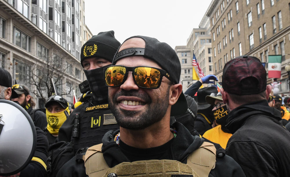 Proud Boys leader Enrique Tarrio. Credit: Getty