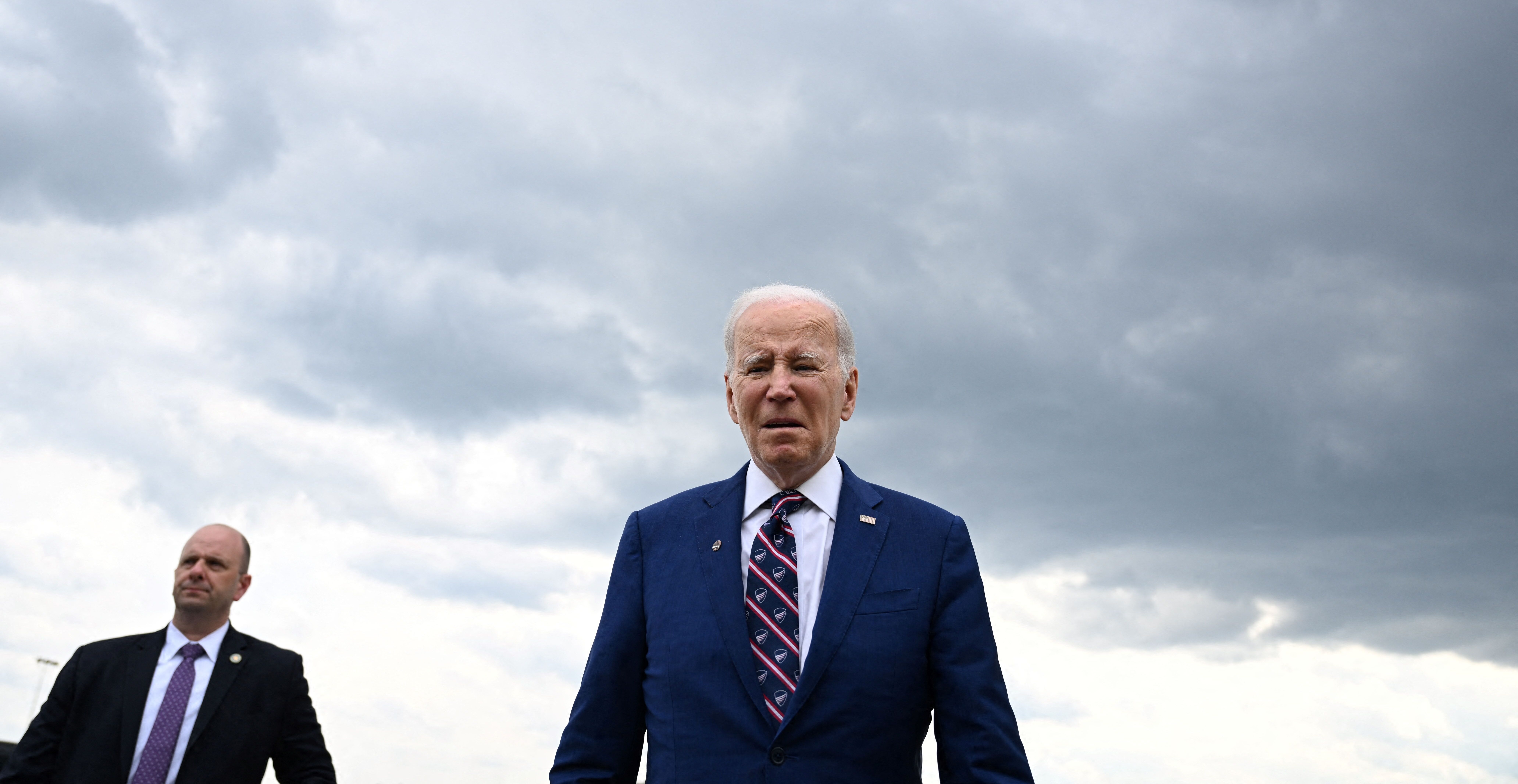 Stormy times ahead for Joe Biden. Credit: Getty