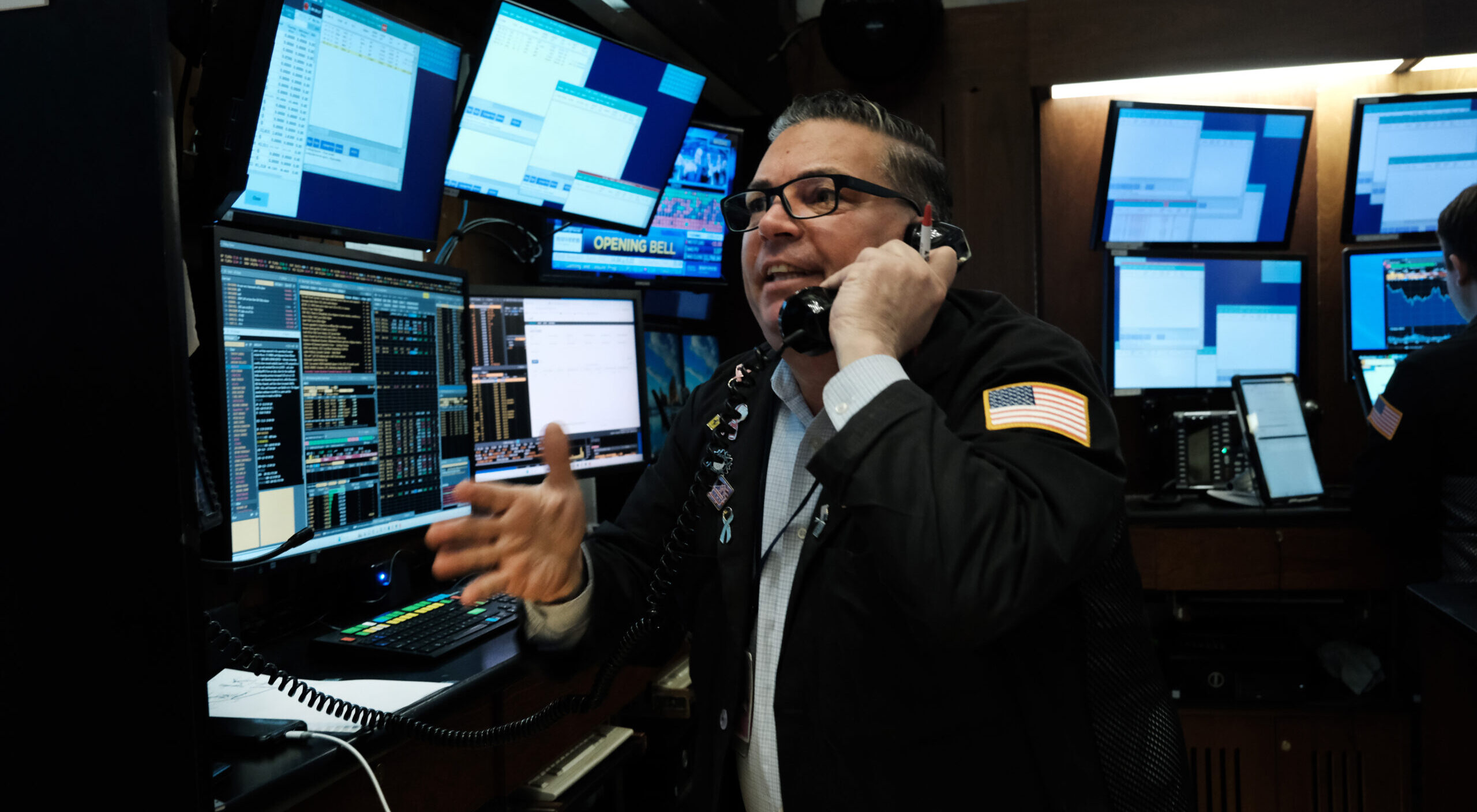 A trader on the floor of the New York Stock Exchange. Credit: Getty