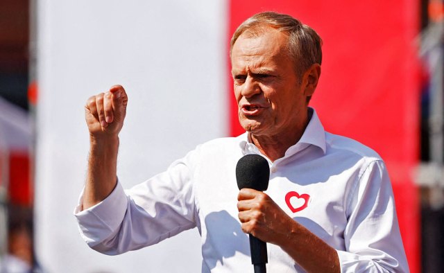 Donald Tusk is target number one. (WOJTEK RADWANSKI/AFP via Getty Images)