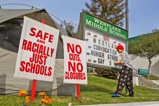 Why are teachers striking over slavery?