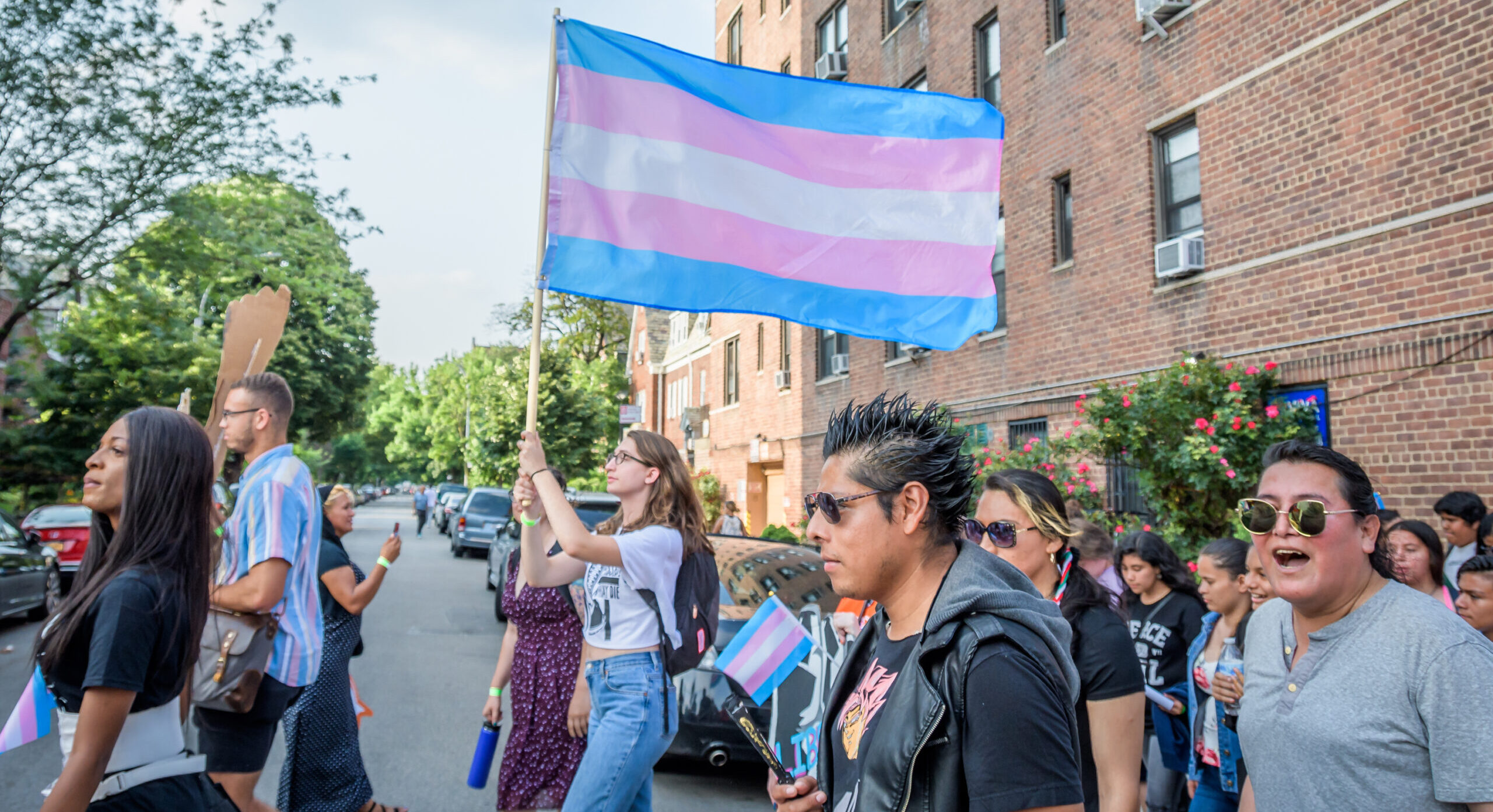 A trans rights march in New York. Credit: Getty