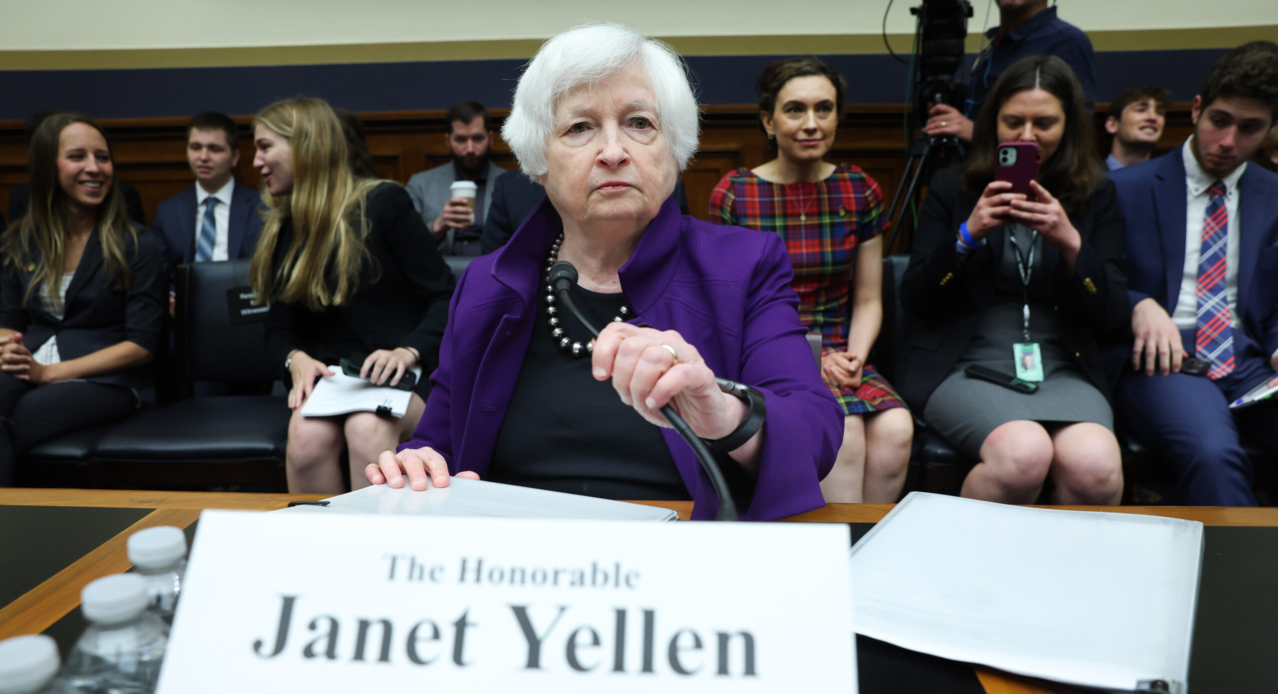 Treasury Secretary Janet Yellen testifies before the House Financial Services Committee. Credit: Getty