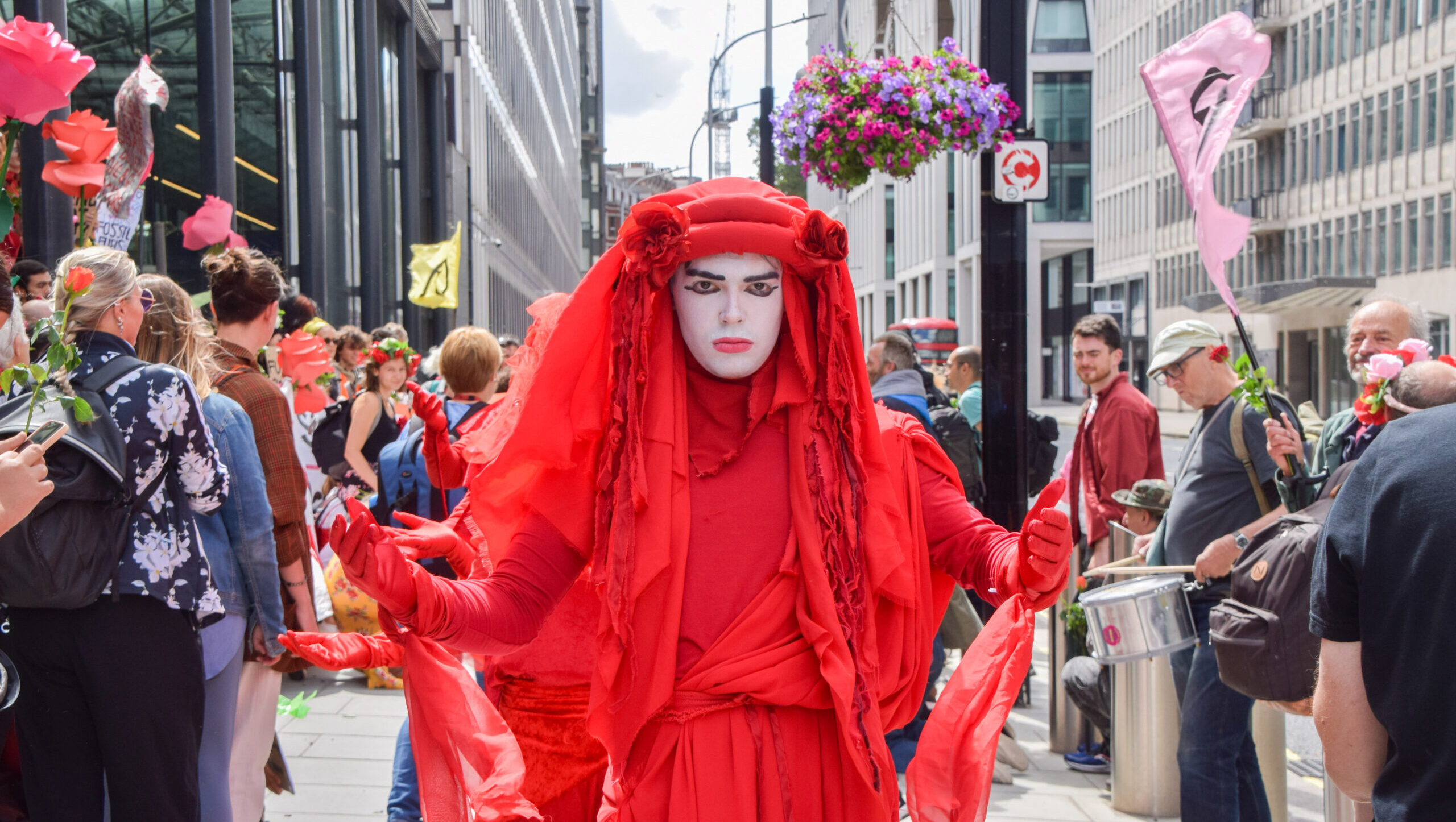Extinction Rebellion members protest in central London this month. Credit: Getty